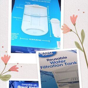 Reusable water filtration system unit with extra filter